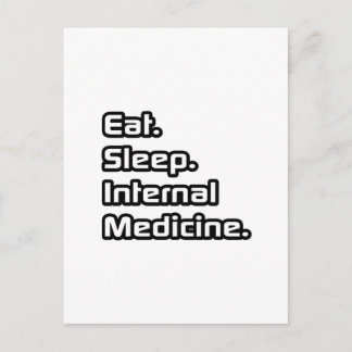 Carte Postale Manger. Dormir. Médecine interne.