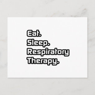 Carte Postale Manger. Dormir. Thérapie respiratoire.