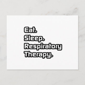 Carte Postale Manger. Dormir. Thérapie respiratoire.