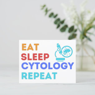 Carte Postale MANGER LA CYTOLOGIE DU SOMMEIL RÉPÉTER - #lablife