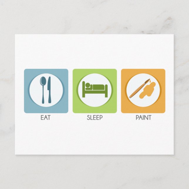 Carte Postale Manger Peinture de sommeil (Devant)