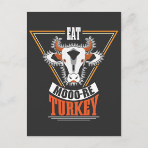 Carte Postale Manger Plus Turquie Thanksgiving Vache de vacances