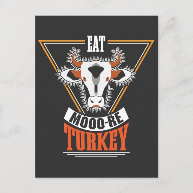 Carte Postale Manger Plus Turquie Thanksgiving Vache de vacances (Devant)
