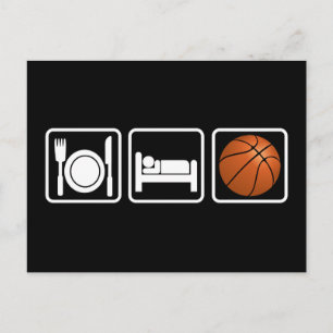 Carte Postale Mangez, Dormez, Basket-ball