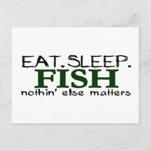 Carte Postale Mangez du poisson endormi