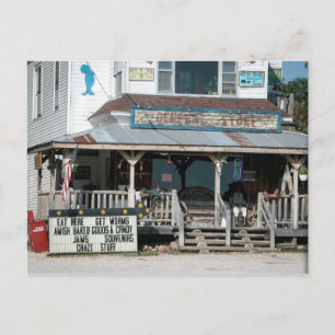 Carte Postale Mangez ici Obtenez des vers Magasin général