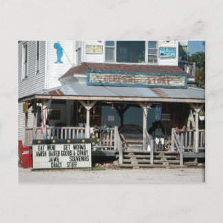 Carte Postale Mangez ici Obtenez des vers Magasin général