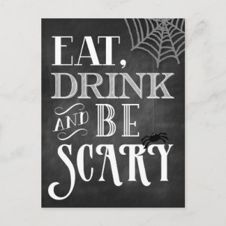 Carte Postale Mangez la boisson et soyez effrayant