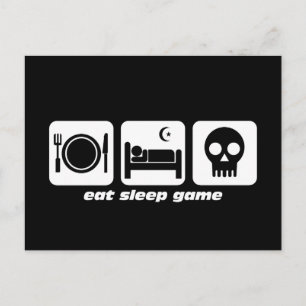Carte Postale Mangez le jeu du sommeil
