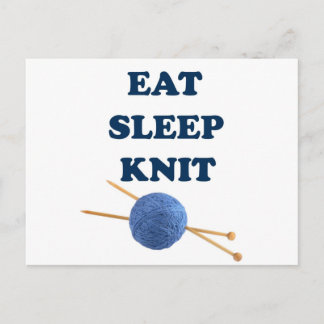 Carte Postale Mangez le Knit de sommeil