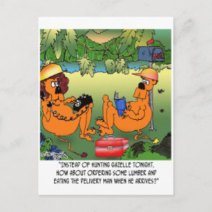 Carte Postale Mangez le livreur de bois