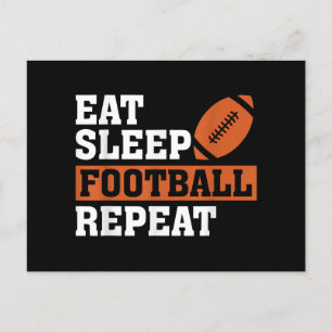 Carte Postale Mangez Sleep Football Répéter Awesome Love Footbal