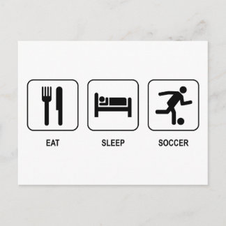 Carte Postale Mangez Sleep Soccer