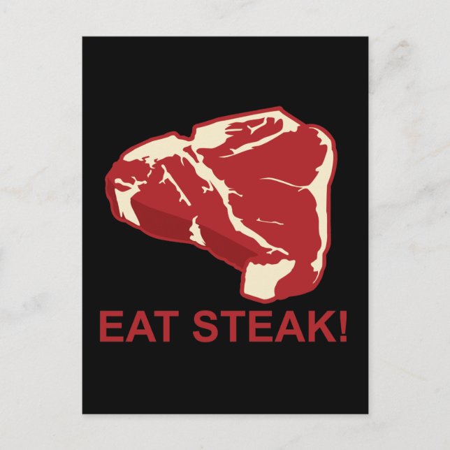 Carte Postale Mangez STeak (Devant)
