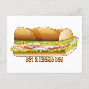 Carte Postale Mangez un jour de la Hoagie, sandwich sous-marin