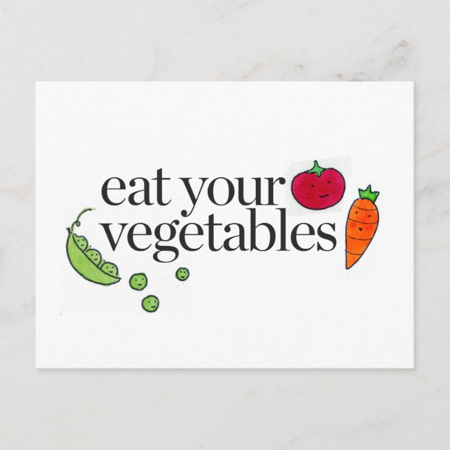 Carte Postale Mangez vos légumes (Devant)