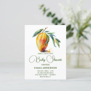 Carte Postale Mango tropical   BABY SHOWER