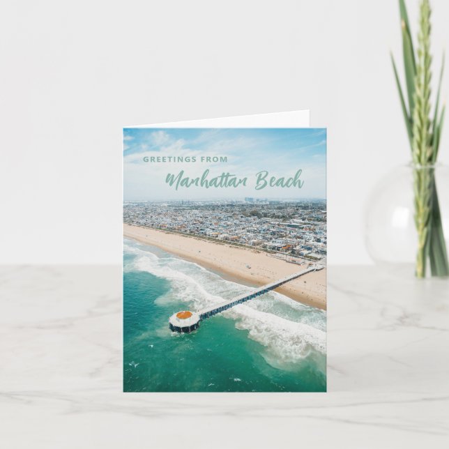 Carte postale Manhattan Beach Salutation personnal (Devant)