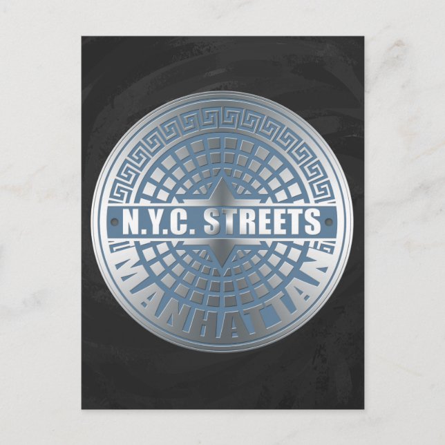 Carte Postale Manhole Covers Manhattan (Devant)