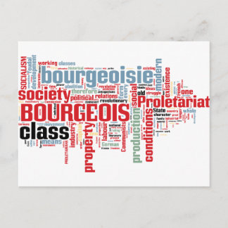 Carte Postale Manifeste communiste contre le nuage du mot