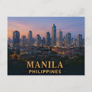 Carte Postale ✈️ Manille Philippines Voyage Cadeau 🌴