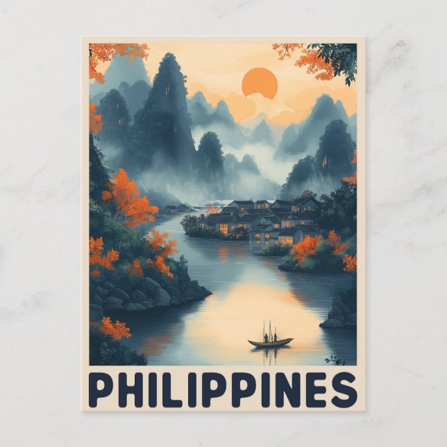 Carte Postale Manille, Philippines - Voyage Rétro (Devant)