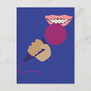 Carte Postale Manipulation de microphone
