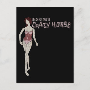 Carte Postale mannequin à cheval fou de sid king