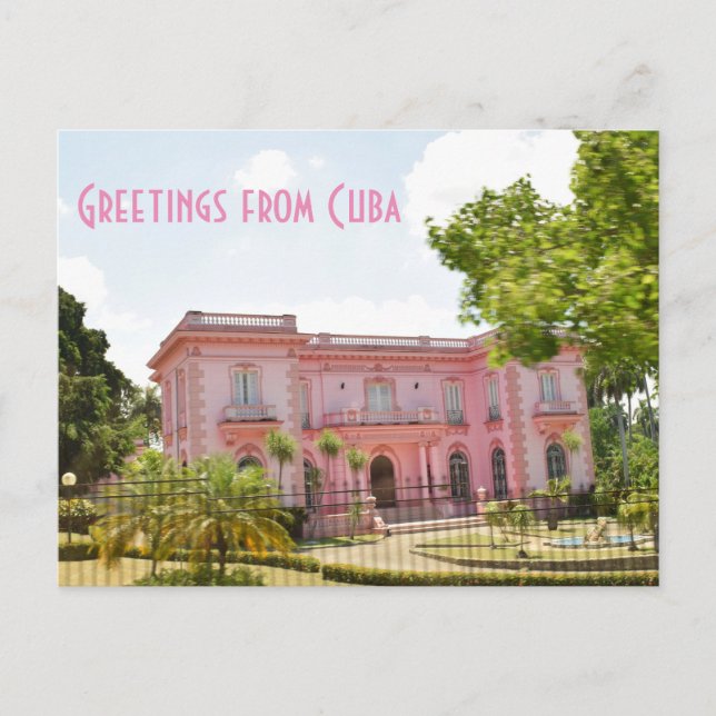 Carte Postale Manoir rose Cuba (Devant)