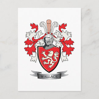 Carte Postale Manteau de crête de famille de Wallace des bras