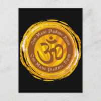 Mantra tibétain avec symbole Aum
