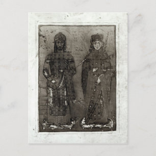 Carte Postale Manuel I Comnenus et l'impératrice Maria d'Antioch