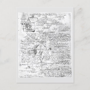 Carte Postale Manuscript pour Fyodor Dostoyevsky