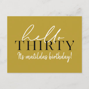 Carte Postale Manuscrit et 30ème anniversaire géométrique