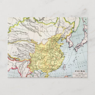 CARTE POSTALE MAP : CHINE, 1910