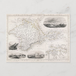 Carte Postale MAP : CRIMEA, c1855