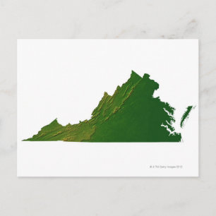 Carte Postale Map of Virginia