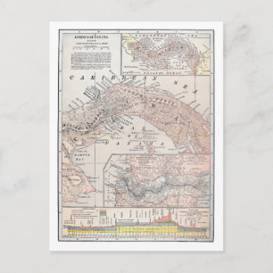 CARTE POSTALE MAP : PANAMA, 1907