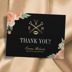 Carte Postale Maquillage Artiste Cheveux Styliste Salon Floral M