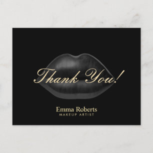 Carte Postale Maquillage Artiste Lèvres Noires Beauté Salon Merc