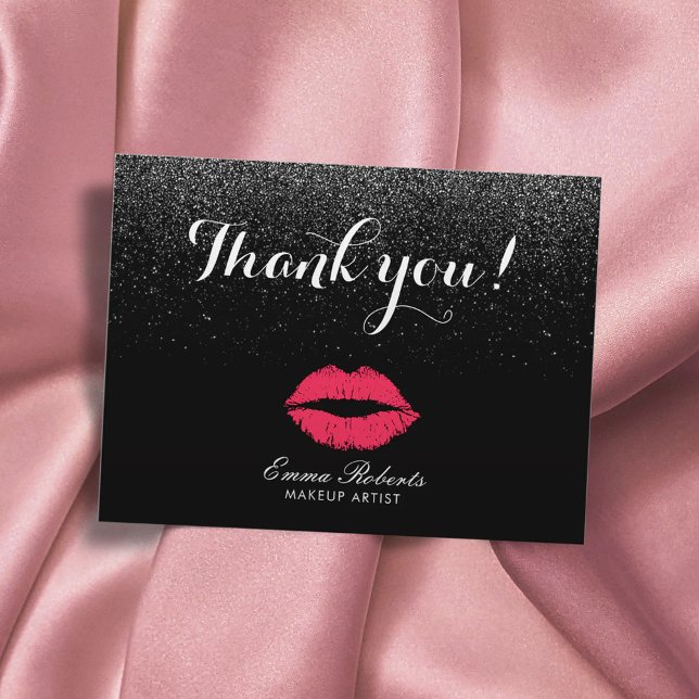 Carte Postale Maquillage Artiste Lèvres rouges Noir Parties scin (Créateur téléchargé)