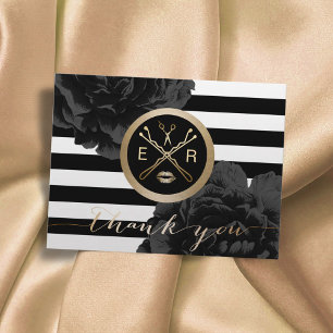 Carte Postale Maquillage Artiste Salon des Cheveux Moderne Merci