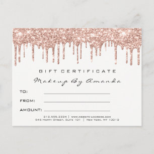 Carte Postale Maquillage d'extension de licence cadeau blanc