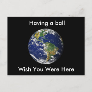 Carte Postale Marbre bleu_Avoir un voeu de boule que vous soyez 