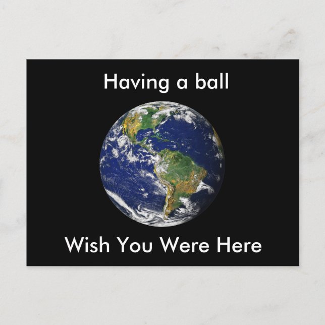 Carte Postale Marbre bleu_Avoir un voeu de boule que vous soyez  (Devant)