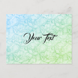 Carte Postale Marbre bleu vert Motif élégant