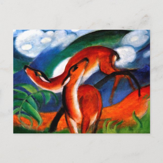 Carte Postale Marc - Red Deer II (Devant)