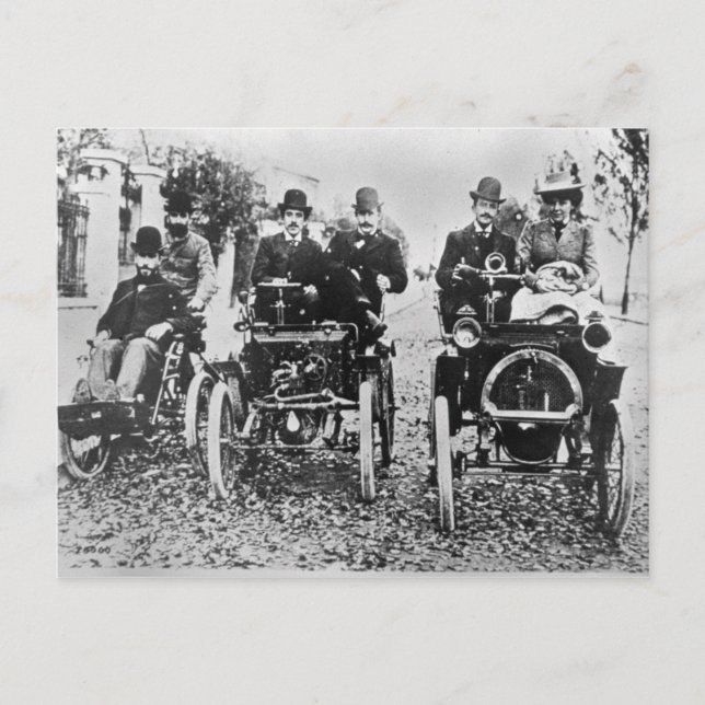 Carte Postale Marcel (d.1903) et Louis (1877-1944) Renault driv (Devant)