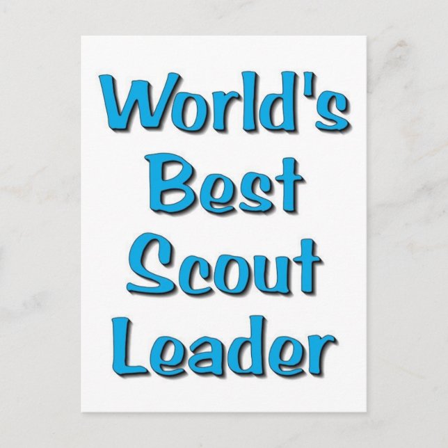Carte Postale Marchandise du meilleur chef scout du monde (Devant)