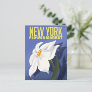Carte Postale marché aux fleurs de new york